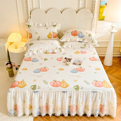 Romantic Lace Ruffle Bed Skirt