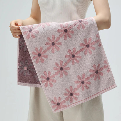 Cute Flower Pure Cotton Towels Soft Face Kids Towel  Towel Adult Bath Absorbent Household Towels Creative Femininity