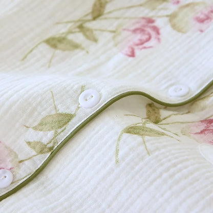 Pink Floral Print Cotton Pyjamas