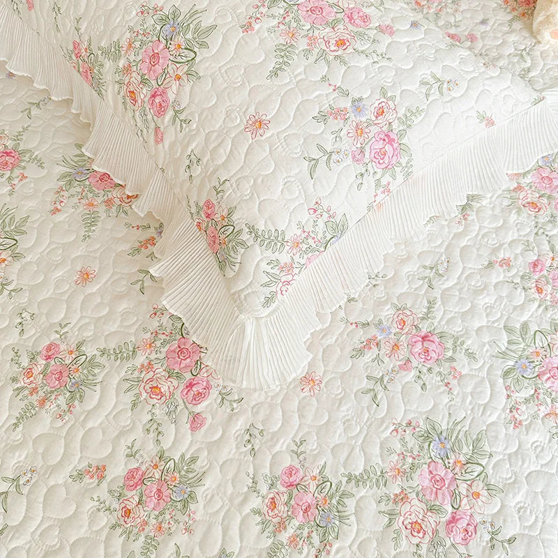 2pc Quilted Frilly Grandma Pillowcases