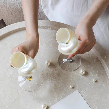 shell conch drinking glasses 