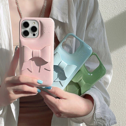 3D Bow Embossed iPhone Case
