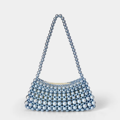 Pearlescent Beaded Shoulder Handbag