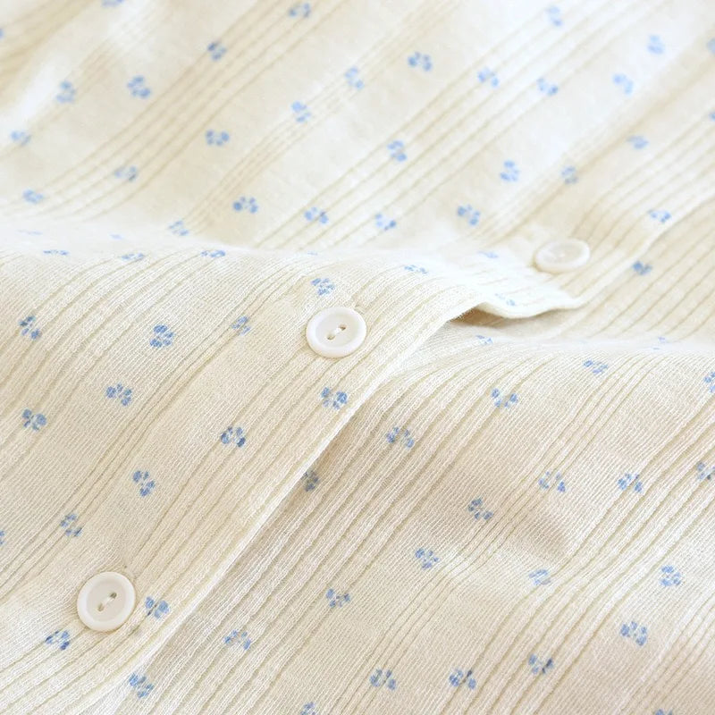 Women Pajamas with padded cups Spring summer Sleepwear Female 2 Piece Set Nightwear floral print Lady Pyjamas Loungewear Creative Femininity