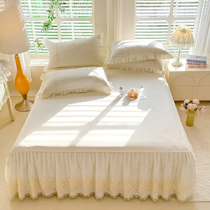 Romantic Lace Ruffle Bed Skirt