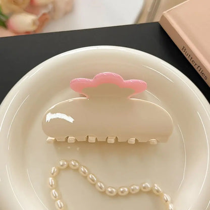 Pink & Cream Coquette Claw Clip