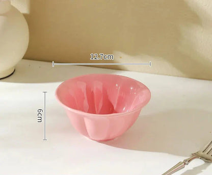 Vintage Pink Scalloped Bowls