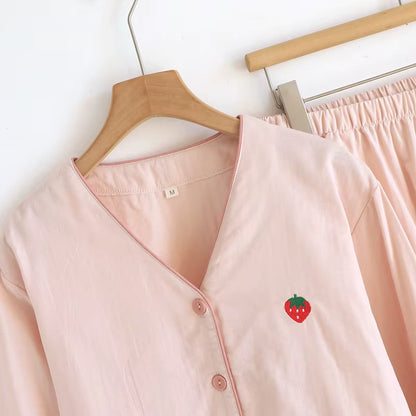 Strawberry Gingham Pyjama Set Creative Femininity
