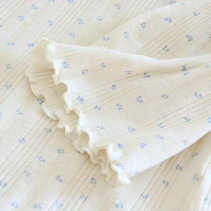 Women Pajamas with padded cups Spring summer Sleepwear Female 2 Piece Set Nightwear floral print Lady Pyjamas Loungewear Creative Femininity