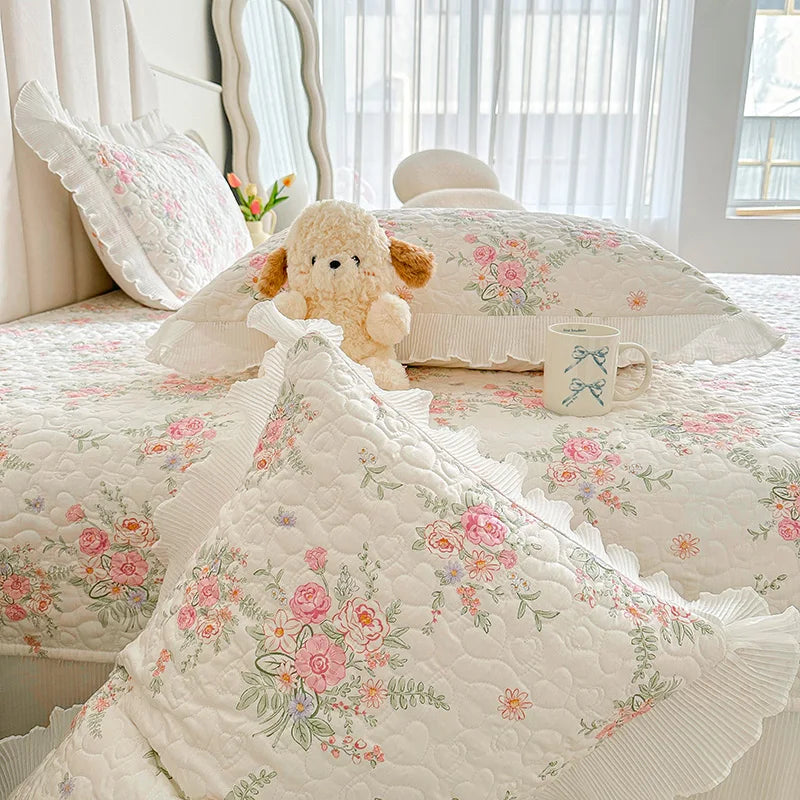 2pc Quilted Frilly Grandma Pillowcases