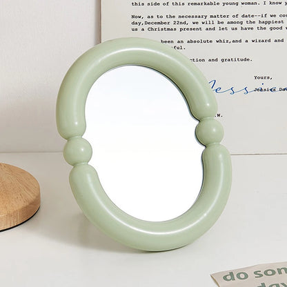 Round Bobbin Dressing Table Mirror