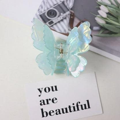 blue butterfly hair clip