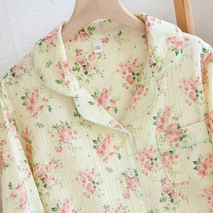 Cotton Crepe Floral Pyjamas