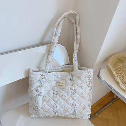 Summer Quilted Floral Tote Bag - All Colours