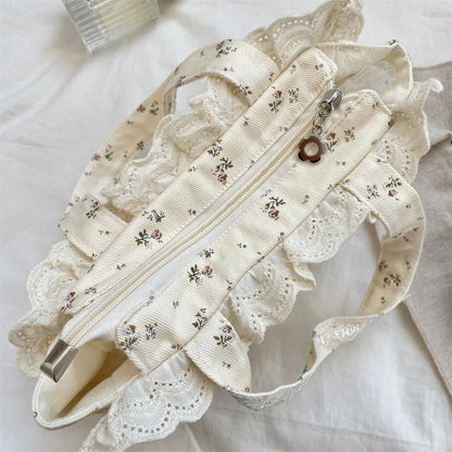 Vintage Lace Ruffle Mini Handbag Creative Femininity