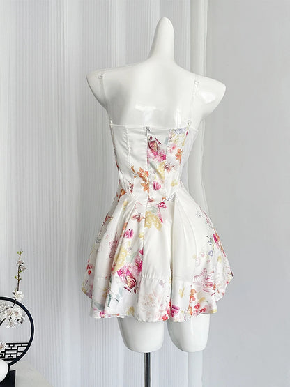 Floral Silk Asymmetrical Cami Top