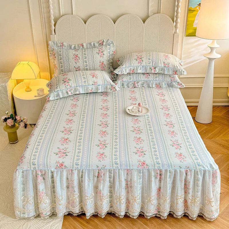 Romantic Lace Ruffle Bed Skirt