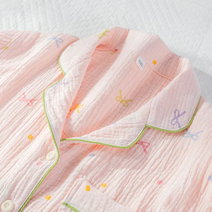 Cotton Crepe Coquette Bow Pjs