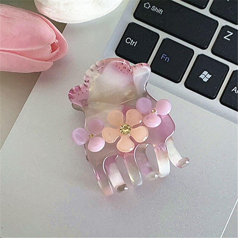 Soft Floral Hair Claw