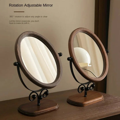 Gold Tuscan Wooden Vanity Mirror Creative Femininity