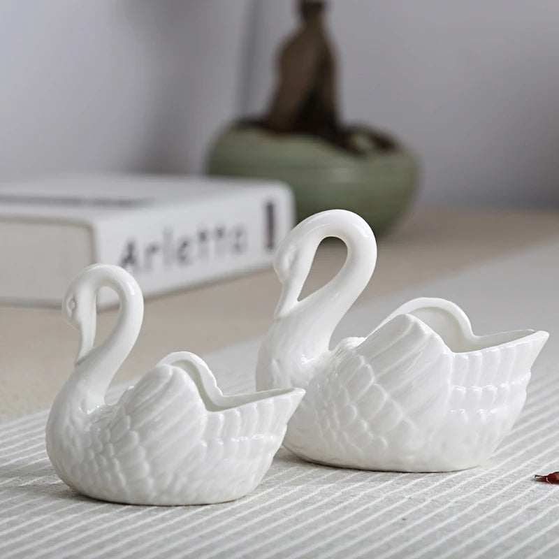 Romantic Swan Candle Holder
