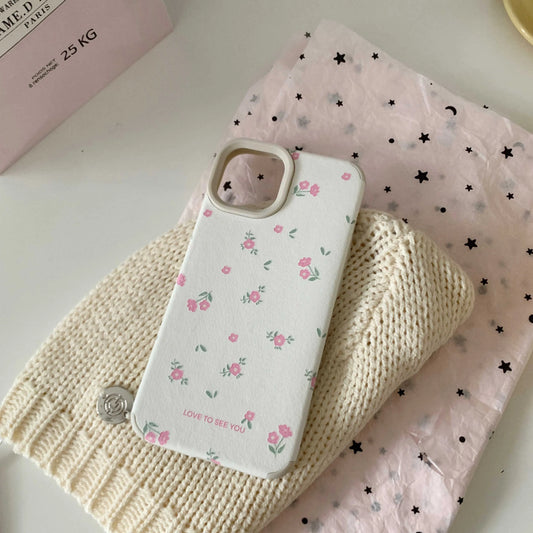 cute pink flower iPhone case