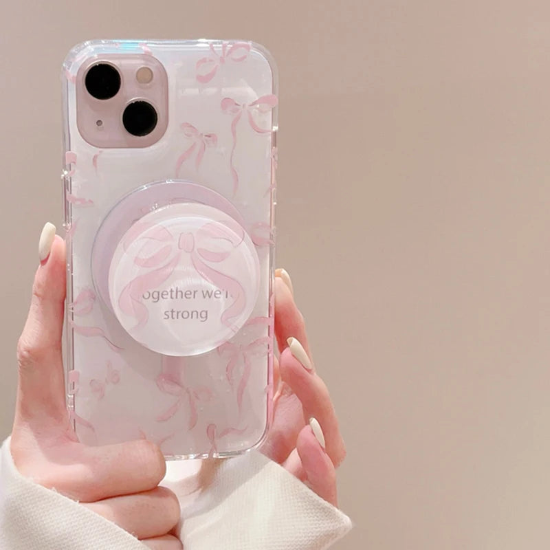 Pink Bow Magnetic iPhone Case