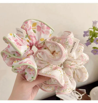 Cotton Floral Scrunchie CreativeFemininity
