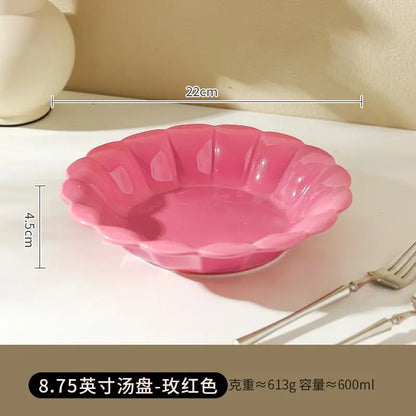 Vintage Pink Scalloped Bowls