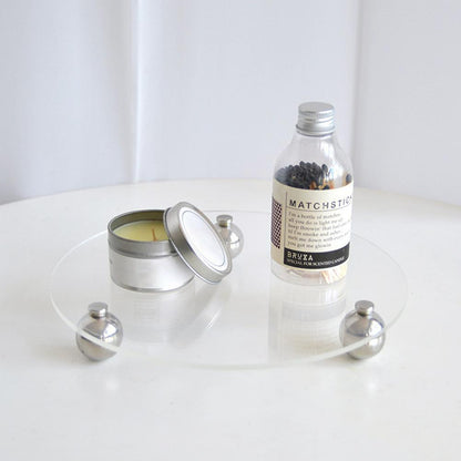 Acrylic Vanity Stand With Chrome Legs