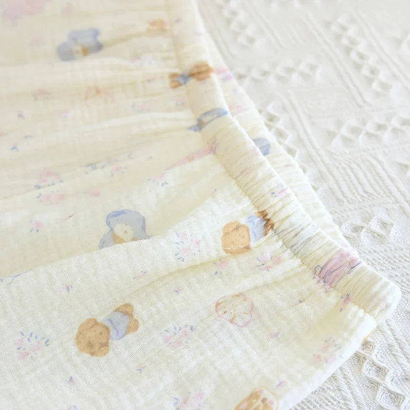 Pastel Bunny & Bow Pyjama Short Set