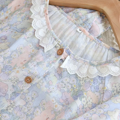 Coquette Lace Ruffle Pyjamas