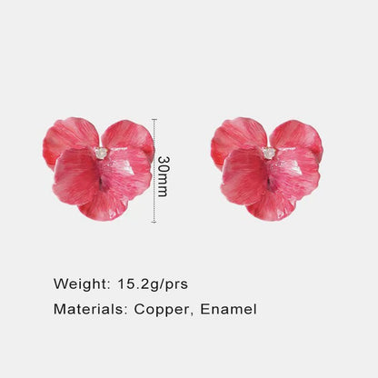 Pink Petal Earrings