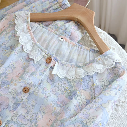 Coquette Lace Ruffle Pyjamas