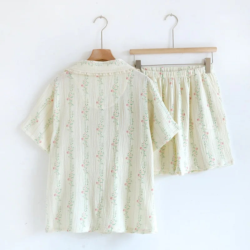 Floral Lace Pyjama Short Set