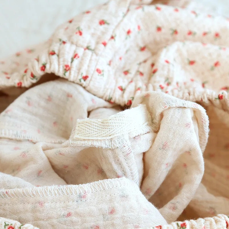 Romantic Floral Lace Pyjama Set Creative Femininity