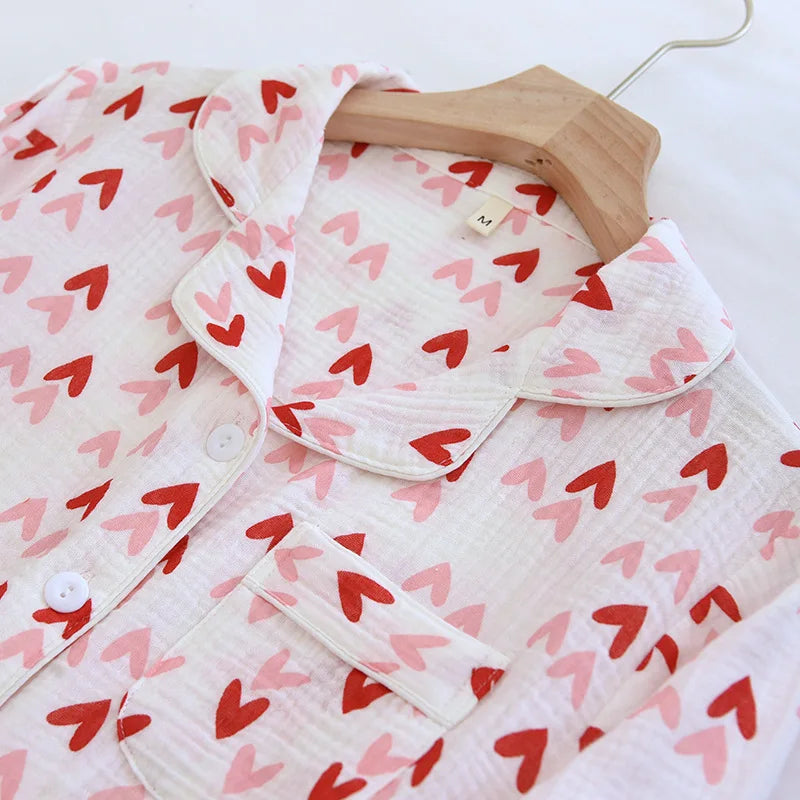 Pink & Red Love Heart Pj Set