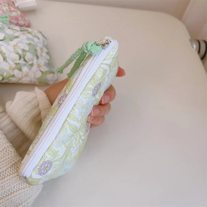 Mini Floral Quilted Cosmetic Bag