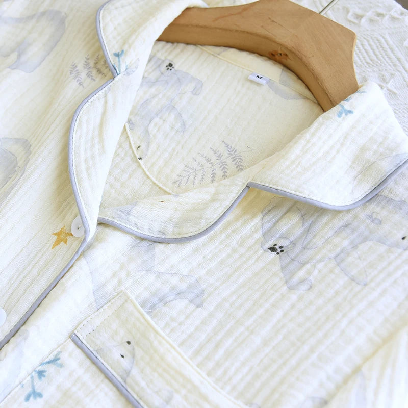 Blue & Pink Floral Pyjama Short Set