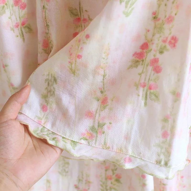 3 Piece Pink & Green Floral Pj Set
