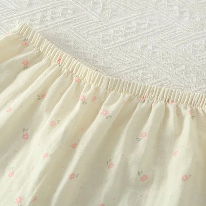 Cream & Pink Floral Cotton Pjs