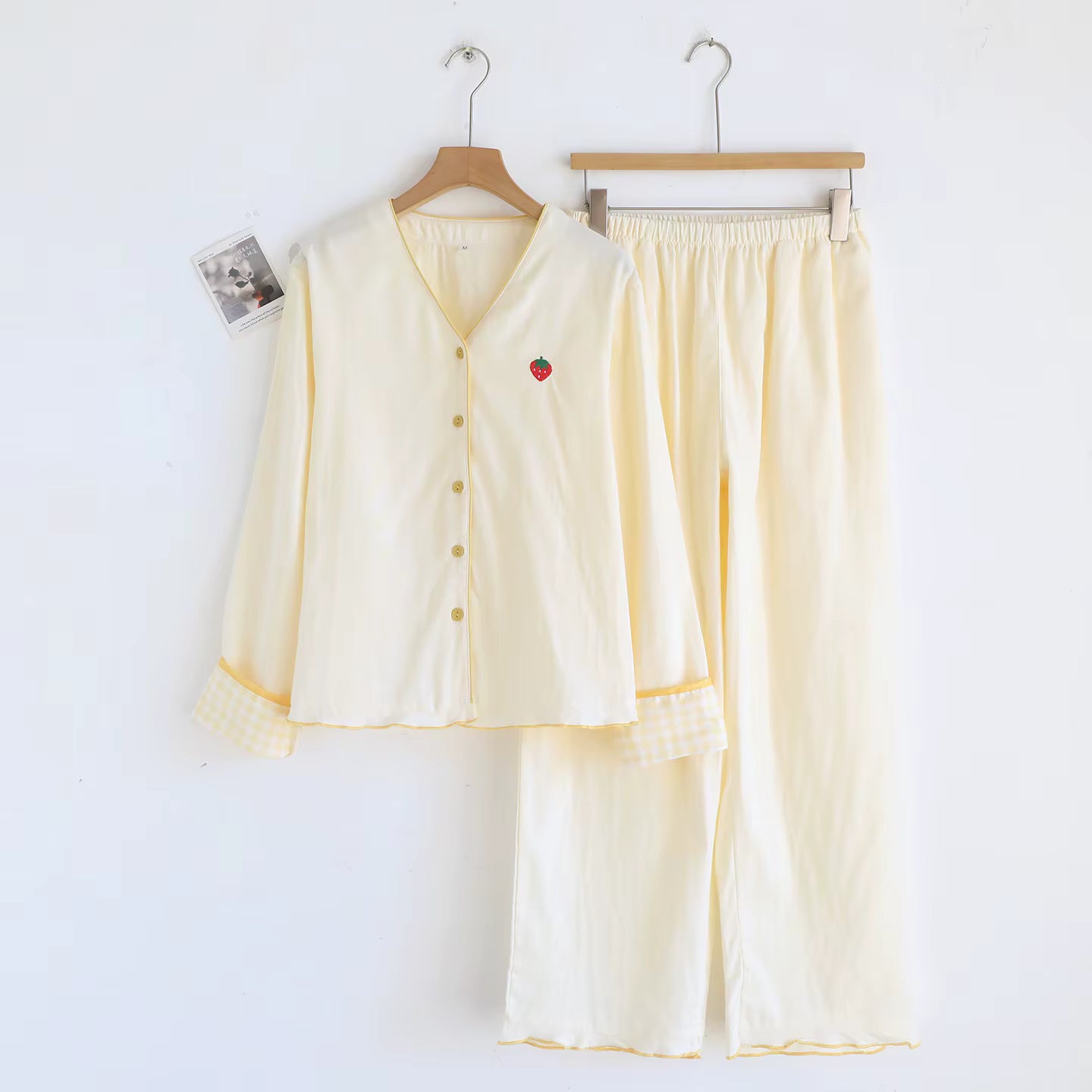 Strawberry Gingham Pyjama Set Creative Femininity