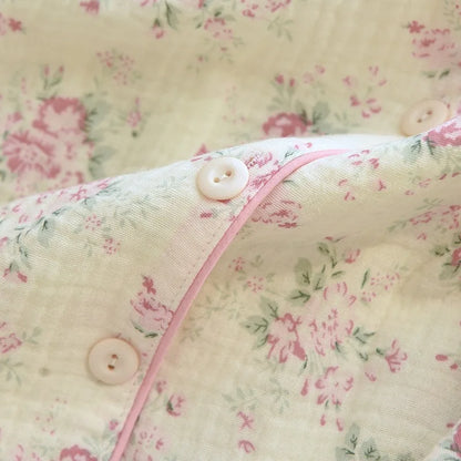 Floral Long Sleeve Cotton Pyjamas