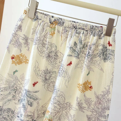 Oriental Print Cotton Pyjamas