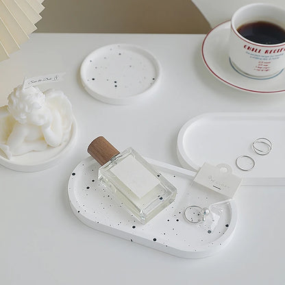 decorative speckled  jewellery tray 