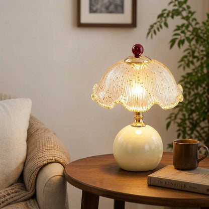 Cream Glass Lamp Creative Femininity