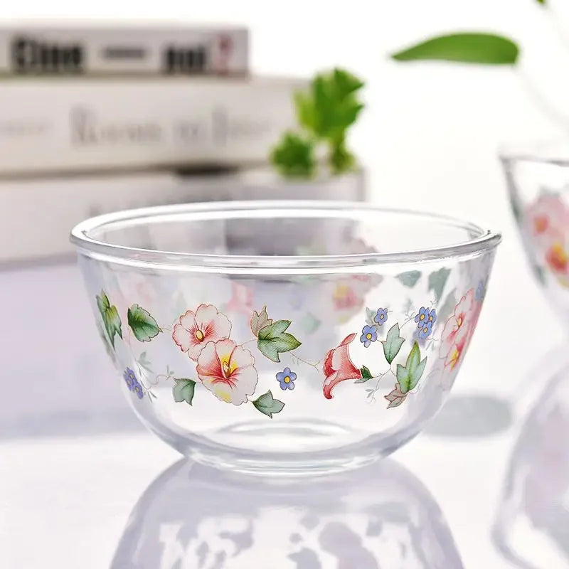 floral glass bowl 
