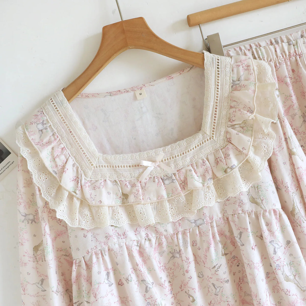 Pure Cotton Pajama Set Long Sleeve Trousers Women's Soft Floral Sleepwear Nightwear New Spring Autumn 2 Piece Loungewear Suit Creative Femininity