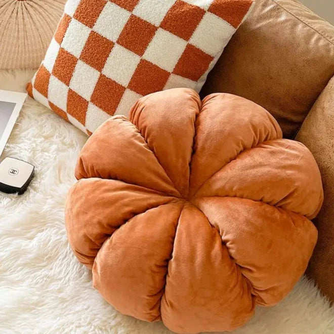 Autumnal Round Throw Pillows