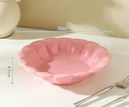 Vintage Pink Scalloped Bowls